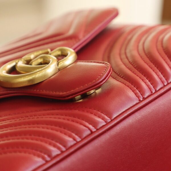 God Factory Gucci Red 𝐆𝐆 𝐌𝐚𝐫𝐦𝐨𝐧𝐭 498110 Size 27*19*10.5𝙘𝙢
