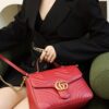 God Factory Gucci Red 𝐆𝐆 𝐌𝐚𝐫𝐦𝐨𝐧𝐭 498110 Size 27*19*10.5𝙘𝙢