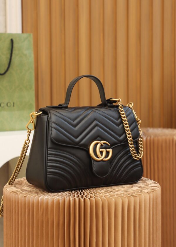 God Factory Gucci Black 𝐆𝐆 𝐌𝐚𝐫𝐦𝐨𝐧𝐭 498110 Size 27*19*10.5𝙘𝙢