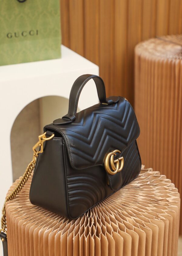 God Factory Gucci Black 𝐆𝐆 𝐌𝐚𝐫𝐦𝐨𝐧𝐭 498110 Size 27*19*10.5𝙘𝙢