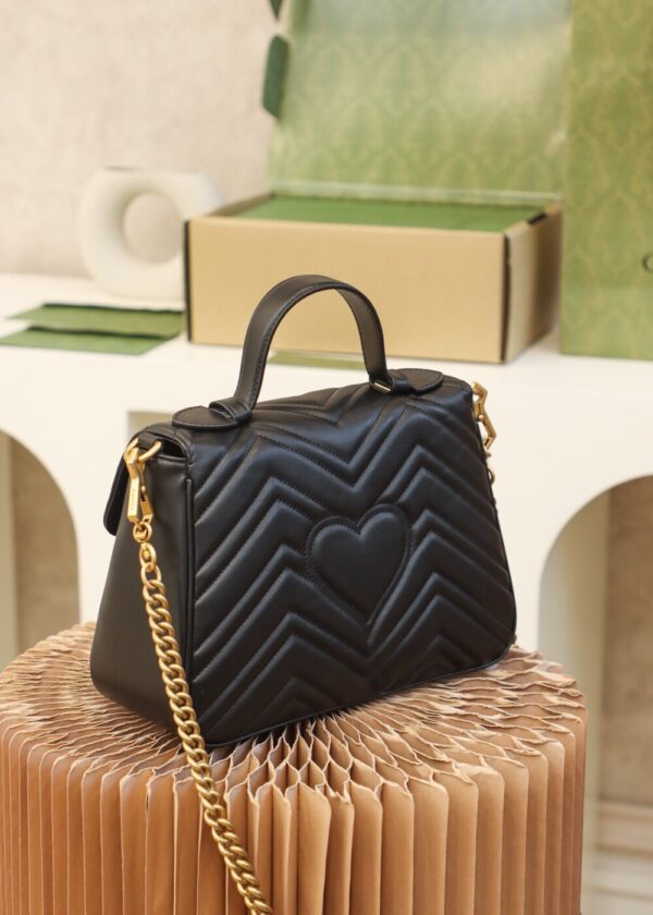 God Factory Gucci Black 𝐆𝐆 𝐌𝐚𝐫𝐦𝐨𝐧𝐭 498110 Size 27*19*10.5𝙘𝙢