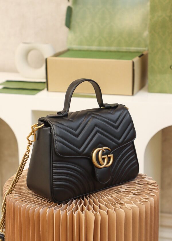 God Factory Gucci Black 𝐆𝐆 𝐌𝐚𝐫𝐦𝐨𝐧𝐭 498110 Size 27*19*10.5𝙘𝙢