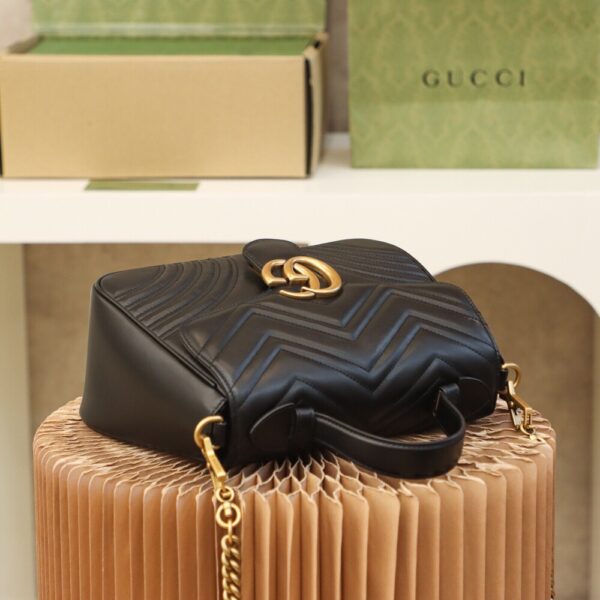 God Factory Gucci Black 𝐆𝐆 𝐌𝐚𝐫𝐦𝐨𝐧𝐭 498110 Size 27*19*10.5𝙘𝙢