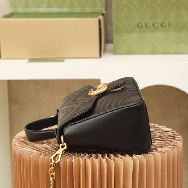 God Factory Gucci Black 𝐆𝐆 𝐌𝐚𝐫𝐦𝐨𝐧𝐭 498110 Size 27*19*10.5𝙘𝙢
