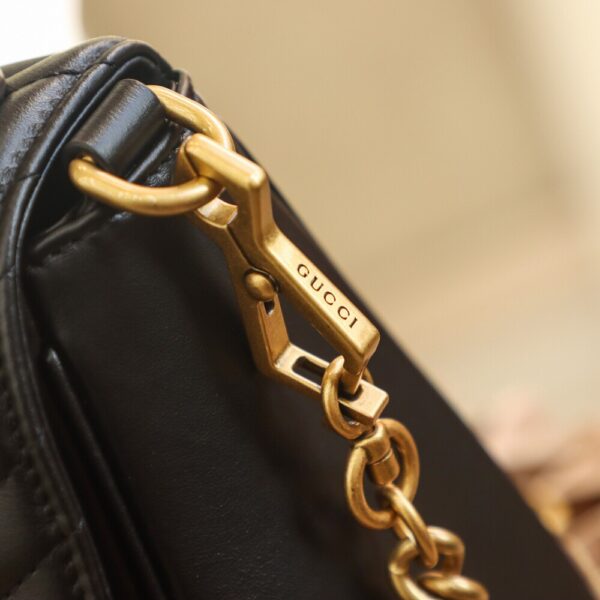 God Factory Gucci Black 𝐆𝐆 𝐌𝐚𝐫𝐦𝐨𝐧𝐭 498110 Size 27*19*10.5𝙘𝙢
