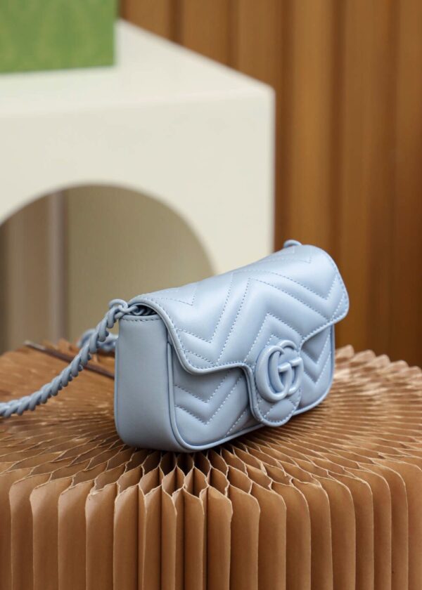 God Factory Gucci 𝐆𝐆 𝐌𝐚𝐫𝐦𝐨𝐧𝐭 Blue 699757 Size 16.5*10*5cm