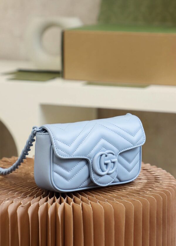 God Factory Gucci 𝐆𝐆 𝐌𝐚𝐫𝐦𝐨𝐧𝐭 Blue 699757 Size 16.5*10*5cm