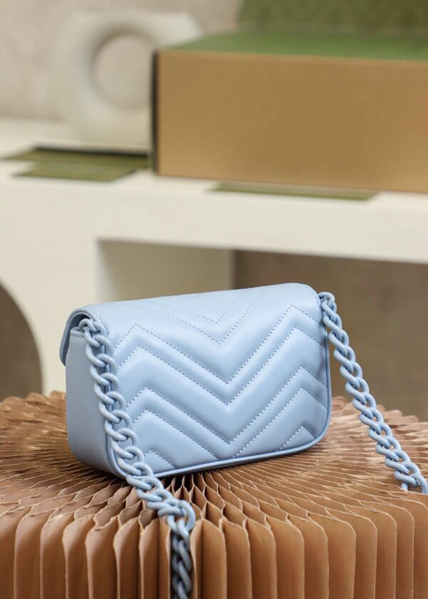 God Factory Gucci 𝐆𝐆 𝐌𝐚𝐫𝐦𝐨𝐧𝐭 Blue 699757 Size 16.5*10*5cm