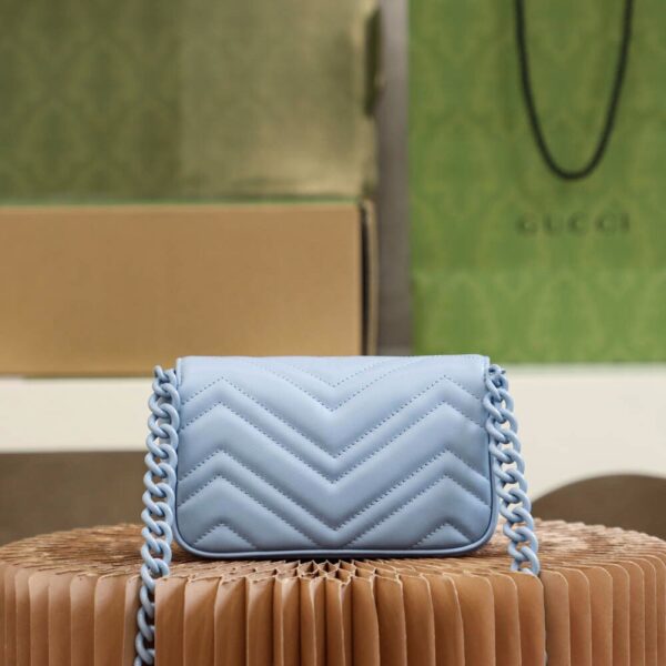 God Factory Gucci 𝐆𝐆 𝐌𝐚𝐫𝐦𝐨𝐧𝐭 Blue 699757 Size 16.5*10*5cm