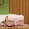 God Factory Gucci 𝐆𝐆 𝐌𝐚𝐫𝐦𝐨𝐧𝐭 Pink 699757 Size 16.5*10*5cm