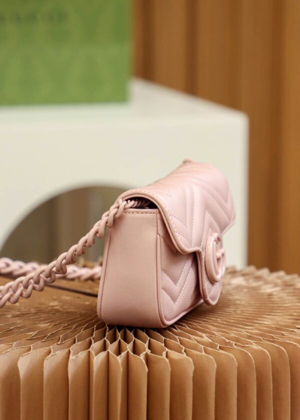God Factory Gucci 𝐆𝐆 𝐌𝐚𝐫𝐦𝐨𝐧𝐭 Pink 699757 Size 16.5*10*5cm