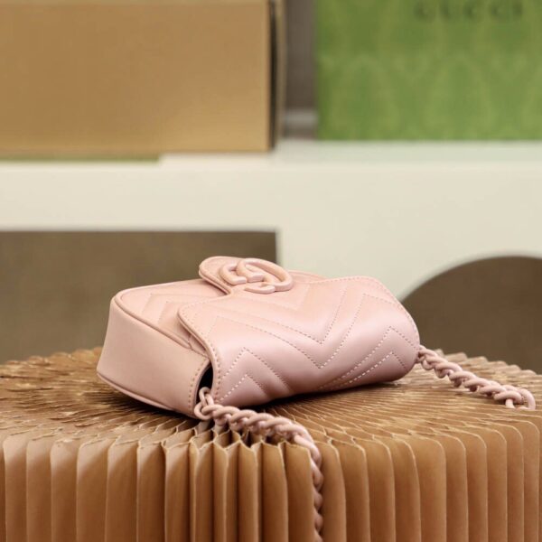 God Factory Gucci 𝐆𝐆 𝐌𝐚𝐫𝐦𝐨𝐧𝐭 Pink 699757 Size 16.5*10*5cm