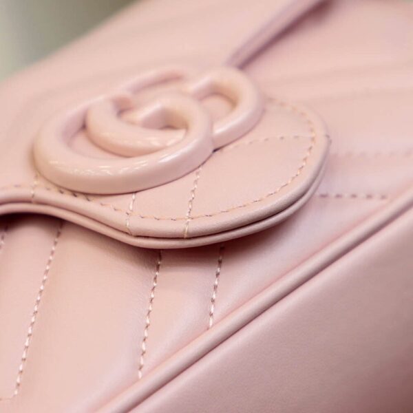 God Factory Gucci 𝐆𝐆 𝐌𝐚𝐫𝐦𝐨𝐧𝐭 Pink 699757 Size 16.5*10*5cm