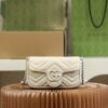 God Factory Gucci 𝐆𝐆 𝐌𝐚𝐫𝐦𝐨𝐧𝐭 White 699757 Size 16.5*10*5cm