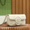 God Factory Gucci 𝐆𝐆 𝐌𝐚𝐫𝐦𝐨𝐧𝐭 White 699757 Size 16.5*10*5cm