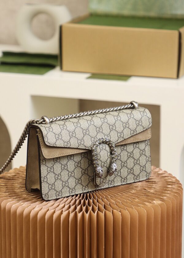 God Factory Gucci 𝘿𝙞𝙤𝙣𝙮𝙨𝙪𝙨 𝙂𝙂 Khaki 499623 Size 25*15*8cm