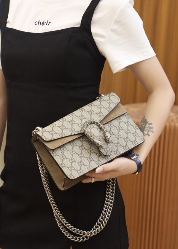 God Factory Gucci 𝘿𝙞𝙤𝙣𝙮𝙨𝙪𝙨 𝙂𝙂 Khaki 499623 Size 25*15*8cm
