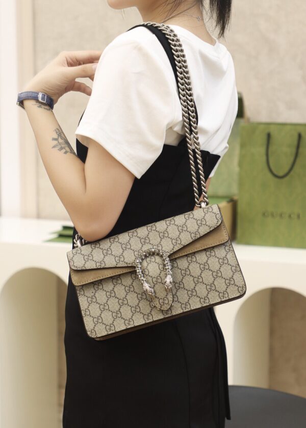 God Factory Gucci 𝘿𝙞𝙤𝙣𝙮𝙨𝙪𝙨 𝙂𝙂 Khaki 499623 Size 25*15*8cm