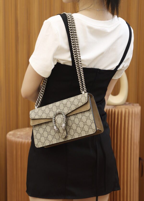 God Factory Gucci 𝘿𝙞𝙤𝙣𝙮𝙨𝙪𝙨 𝙂𝙂 Khaki 499623 Size 25*15*8cm
