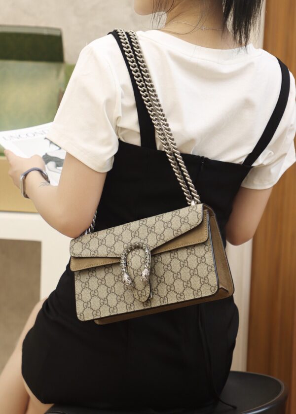 God Factory Gucci 𝘿𝙞𝙤𝙣𝙮𝙨𝙪𝙨 𝙂𝙂 Khaki 499623 Size 25*15*8cm