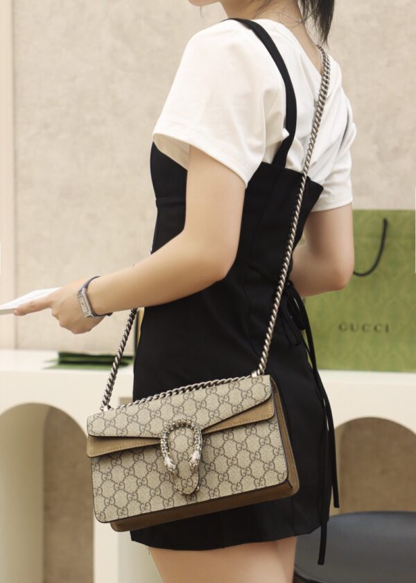 God Factory Gucci 𝘿𝙞𝙤𝙣𝙮𝙨𝙪𝙨 𝙂𝙂 Khaki 499623 Size 25*15*8cm