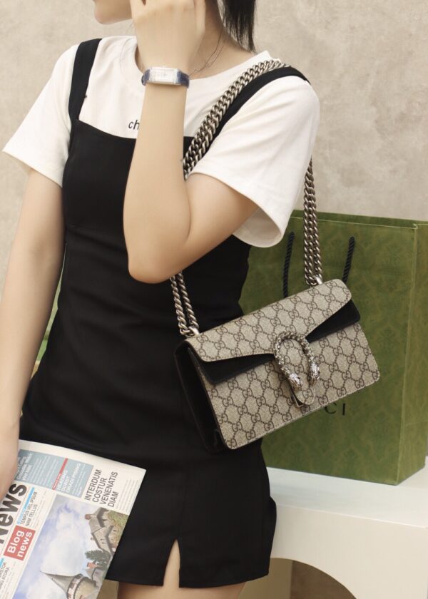 God Factory Gucci 𝘿𝙞𝙤𝙣𝙮𝙨𝙪𝙨 𝙂𝙂 Black 499623 Size 25*15*8cm