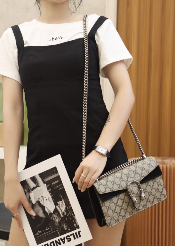 God Factory Gucci 𝘿𝙞𝙤𝙣𝙮𝙨𝙪𝙨 𝙂𝙂 Black 499623 Size 25*15*8cm