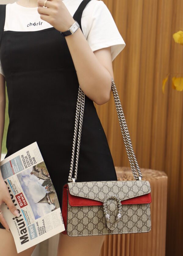 God Factory Gucci 𝘿𝙞𝙤𝙣𝙮𝙨𝙪𝙨 𝙂𝙂 Red 499623 Size 25*15*8cm