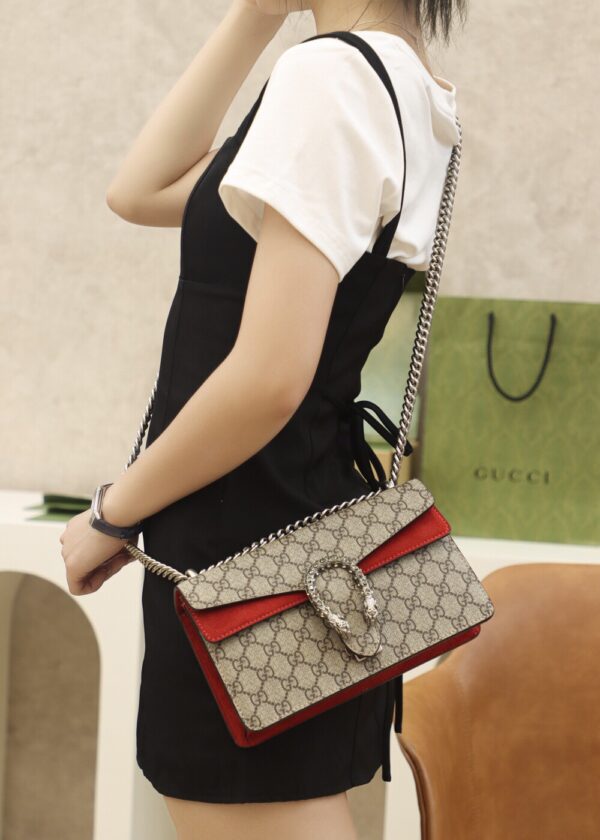 God Factory Gucci 𝘿𝙞𝙤𝙣𝙮𝙨𝙪𝙨 𝙂𝙂 Red 499623 Size 25*15*8cm
