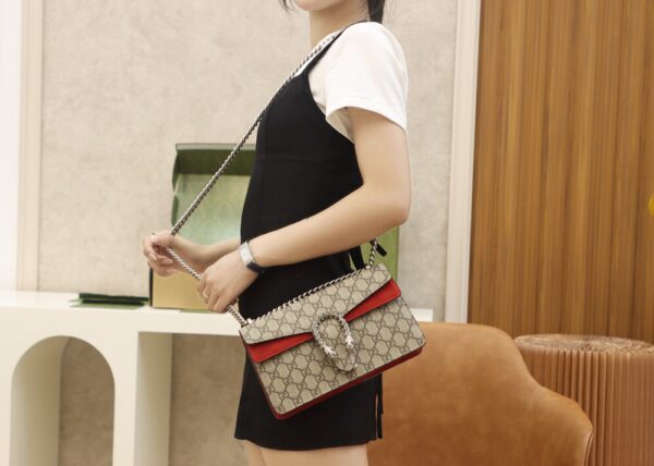 God Factory Gucci 𝘿𝙞𝙤𝙣𝙮𝙨𝙪𝙨 𝙂𝙂 Red 499623 Size 25*15*8cm