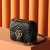 God Factory Gucci 𝐆𝐆 𝐌𝐚𝐫𝐦𝐨𝐧𝐭 New 739682 Black Size 18*15*8cm