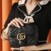 God Factory Gucci 𝐆𝐆 𝐌𝐚𝐫𝐦𝐨𝐧𝐭 New 739682 Black Size 18*15*8cm