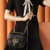 God Factory Gucci 𝐆𝐆 𝐌𝐚𝐫𝐦𝐨𝐧𝐭 New 739682 Black Size 18*15*8cm