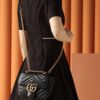 God Factory Gucci 𝐆𝐆 𝐌𝐚𝐫𝐦𝐨𝐧𝐭 New 739682 Black Size 18*15*8cm