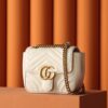 God Factory Gucci 𝐆𝐆 𝐌𝐚𝐫𝐦𝐨𝐧𝐭 New 739682 White Size 18*15*8cm