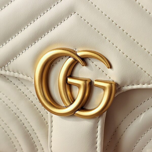 God Factory Gucci 𝐆𝐆 𝐌𝐚𝐫𝐦𝐨𝐧𝐭 New 739682 White Size 18*15*8cm