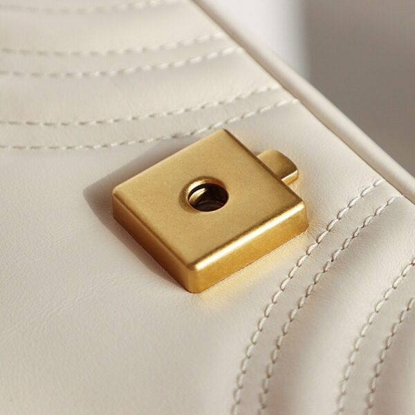 God Factory Gucci 𝐆𝐆 𝐌𝐚𝐫𝐦𝐨𝐧𝐭 New 739682 White Size 18*15*8cm