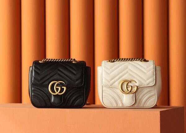 God Factory Gucci 𝐆𝐆 𝐌𝐚𝐫𝐦𝐨𝐧𝐭 New 739682 White Size 18*15*8cm