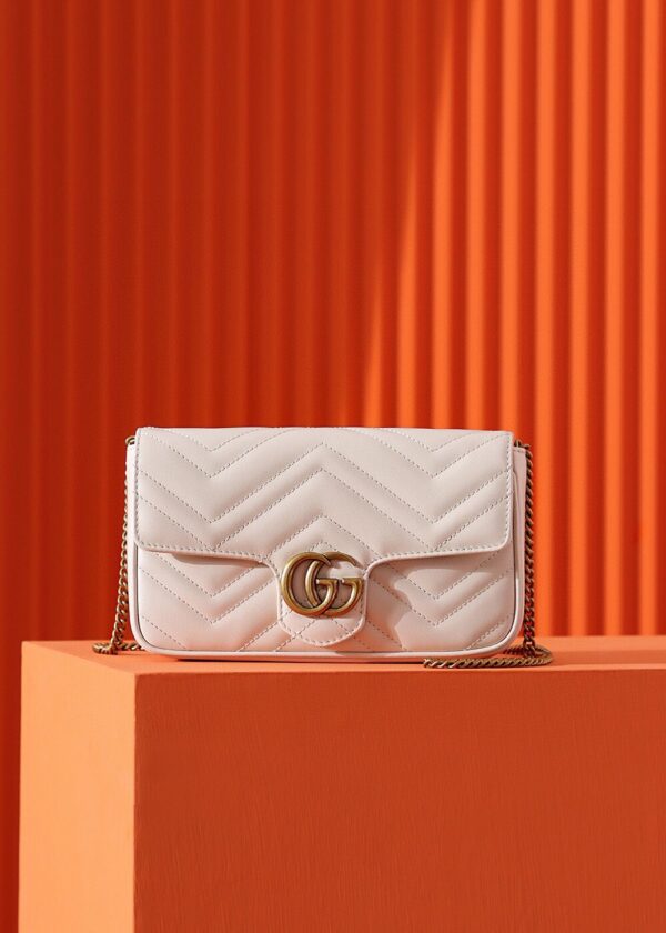God Factory Gucci 𝐌𝐚𝐫𝐦𝐨𝐧𝐭 𝐆𝐆 Mini 751526 Size 21*12*5cm Black / White