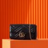 God Factory Gucci 𝐌𝐚𝐫𝐦𝐨𝐧𝐭 𝐆𝐆 Mini 751526 Size 21*12*5cm Black / White