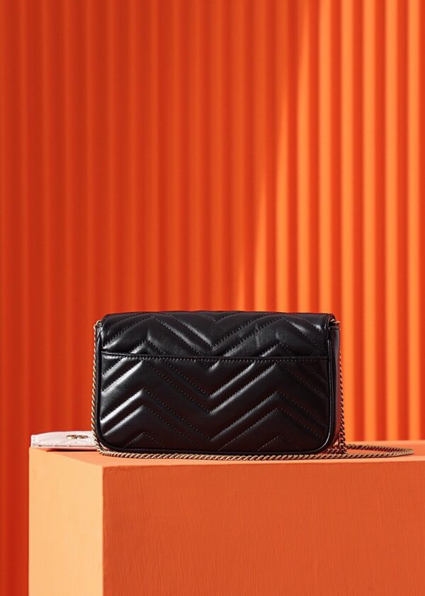 God Factory Gucci 𝐌𝐚𝐫𝐦𝐨𝐧𝐭 𝐆𝐆 Mini 751526 Size 21*12*5cm Black / White