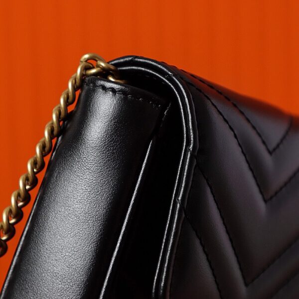 God Factory Gucci 𝐌𝐚𝐫𝐦𝐨𝐧𝐭 𝐆𝐆 Mini 751526 Size 21*12*5cm Black / White