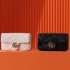 God Factory Gucci 𝐌𝐚𝐫𝐦𝐨𝐧𝐭 𝐆𝐆 Mini 751526 Size 21*12*5cm Black / White
