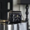 God Factory Chanel 2022 CC Bags Size 8.5*11*7 cm Black 24K Retro GHW