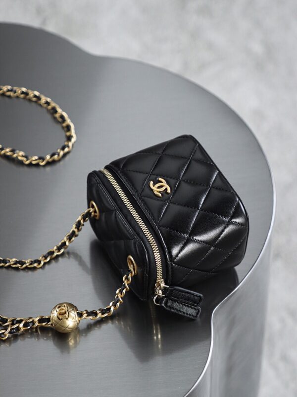 God Factory Chanel 2022 CC Bags Size 8.5*11*7 cm Black 24K Retro GHW