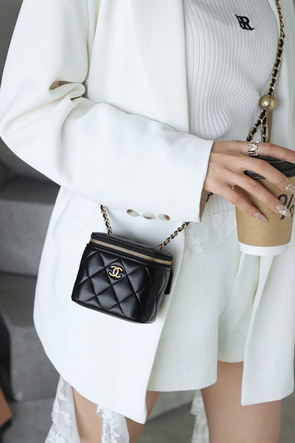 God Factory Chanel 2022 CC Bags Size 8.5*11*7 cm Black 24K Retro GHW