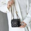 God Factory Chanel 2022 CC Bags Size 8.5*11*7 cm Black 24K Retro GHW