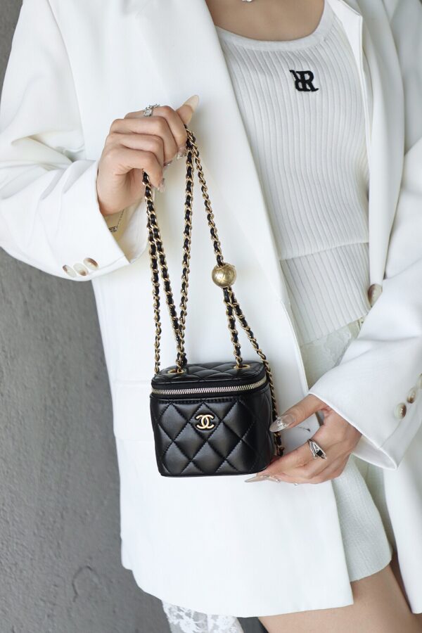 God Factory Chanel 2022 CC Bags Size 8.5*11*7 cm Black 24K Retro GHW