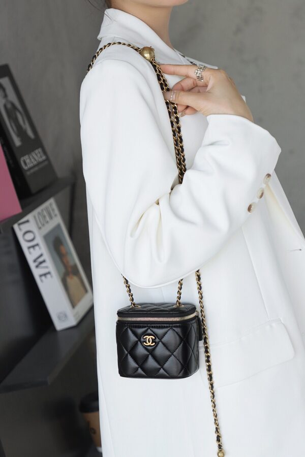 God Factory Chanel 2022 CC Bags Size 8.5*11*7 cm Black 24K Retro GHW