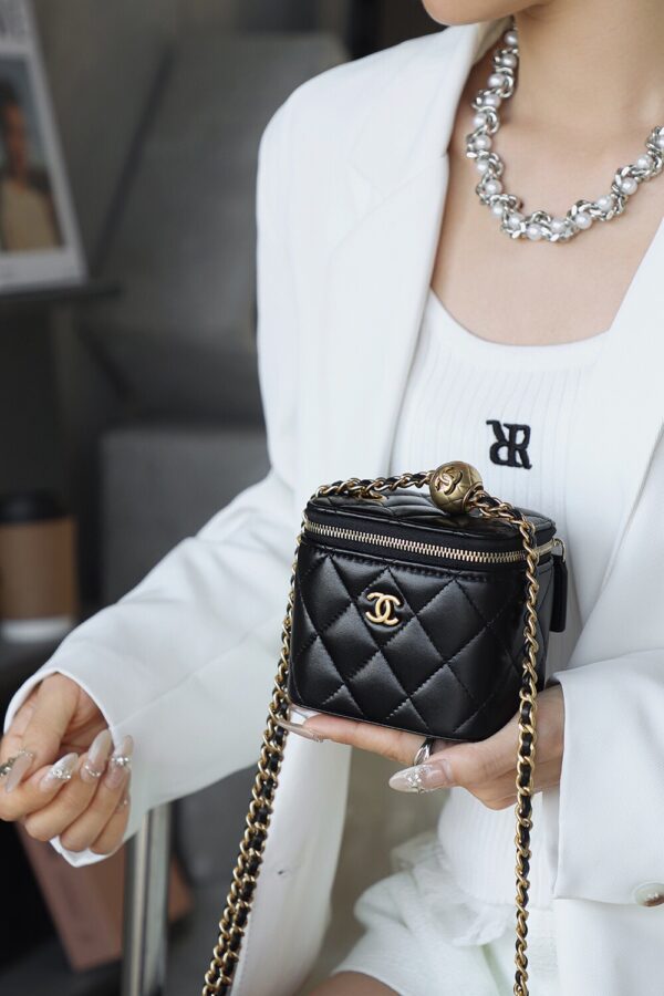 God Factory Chanel 2022 CC Bags Size 8.5*11*7 cm Black 24K Retro GHW